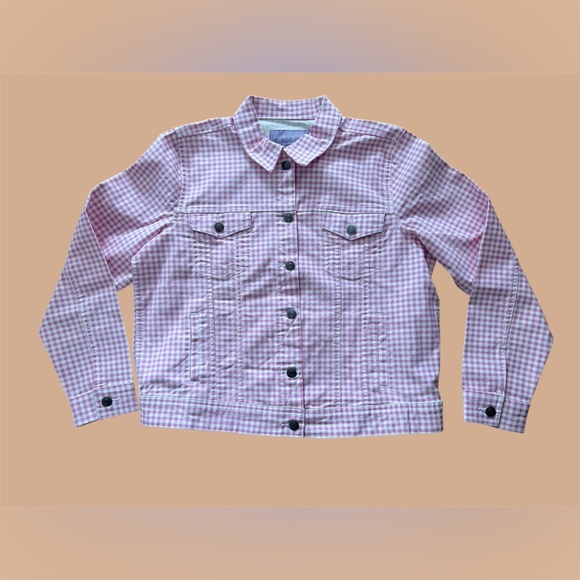 LAURA SCOTT Pink Gingham Women's Jacket - Picture 2 of 10